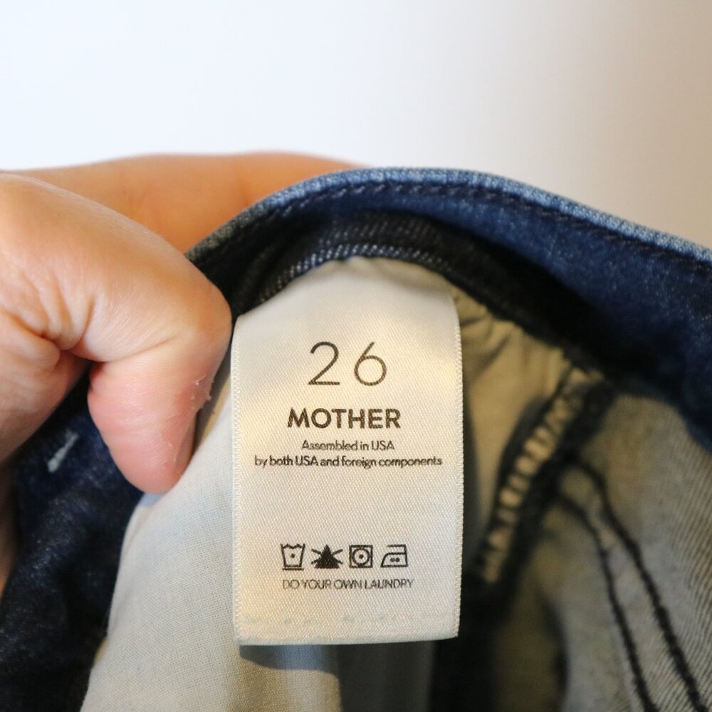 Mother Lil Kick It Mid Rise Straight Leg Jeans Womens 26 I Put A Spell On You - Picture 6 of 9